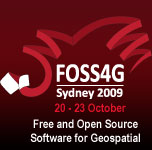 foss4g-2009-web-banner-square Logo der FOSS4G-Konferenz 2009 in Sydney, Australien
