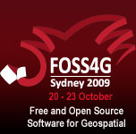 Logo der FOSS4G-Konferenz 2009 in Sydney, Australien