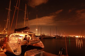 Marina S'Arenal at night