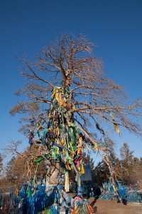 An especially impressive Ovo close to Sukhbataar near the Russian border. It is a shamanistic sanctuary.