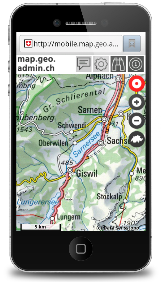 GeoAdmin mobile Screenshot