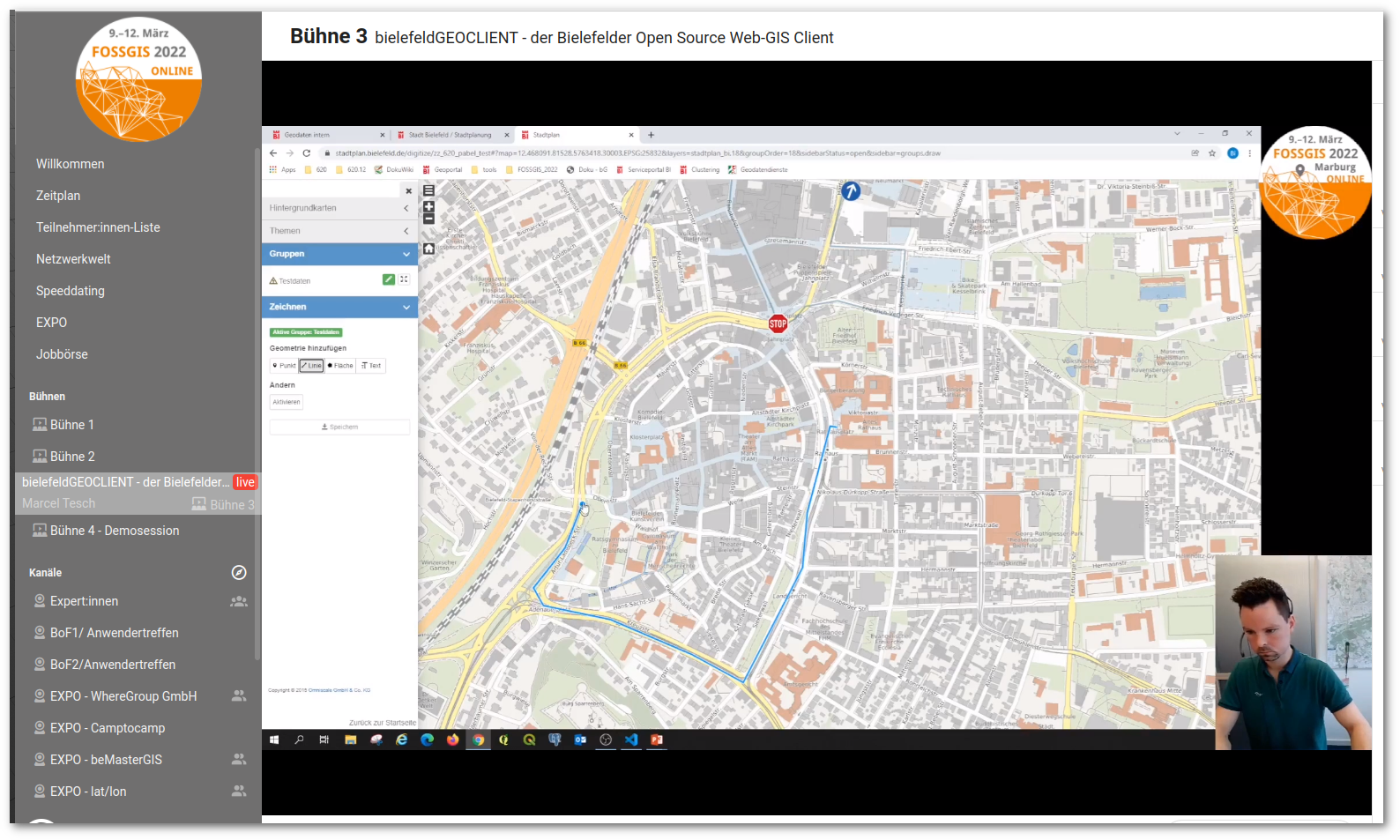 Live-Demonstration des bielefeldGEOCLIENT durch M. Tesch